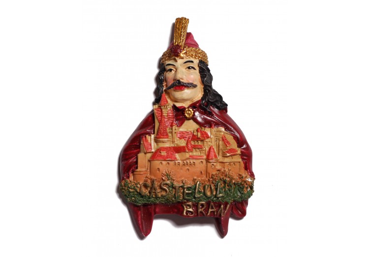 Magnet ceramică Vlad Țepeș Castelul Bran Magnet ceramică Vlad Țepeș Castelul Bran
